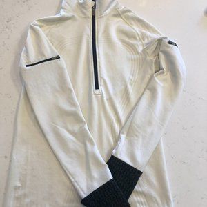 Lululemon Cream and Black Quarter Zip